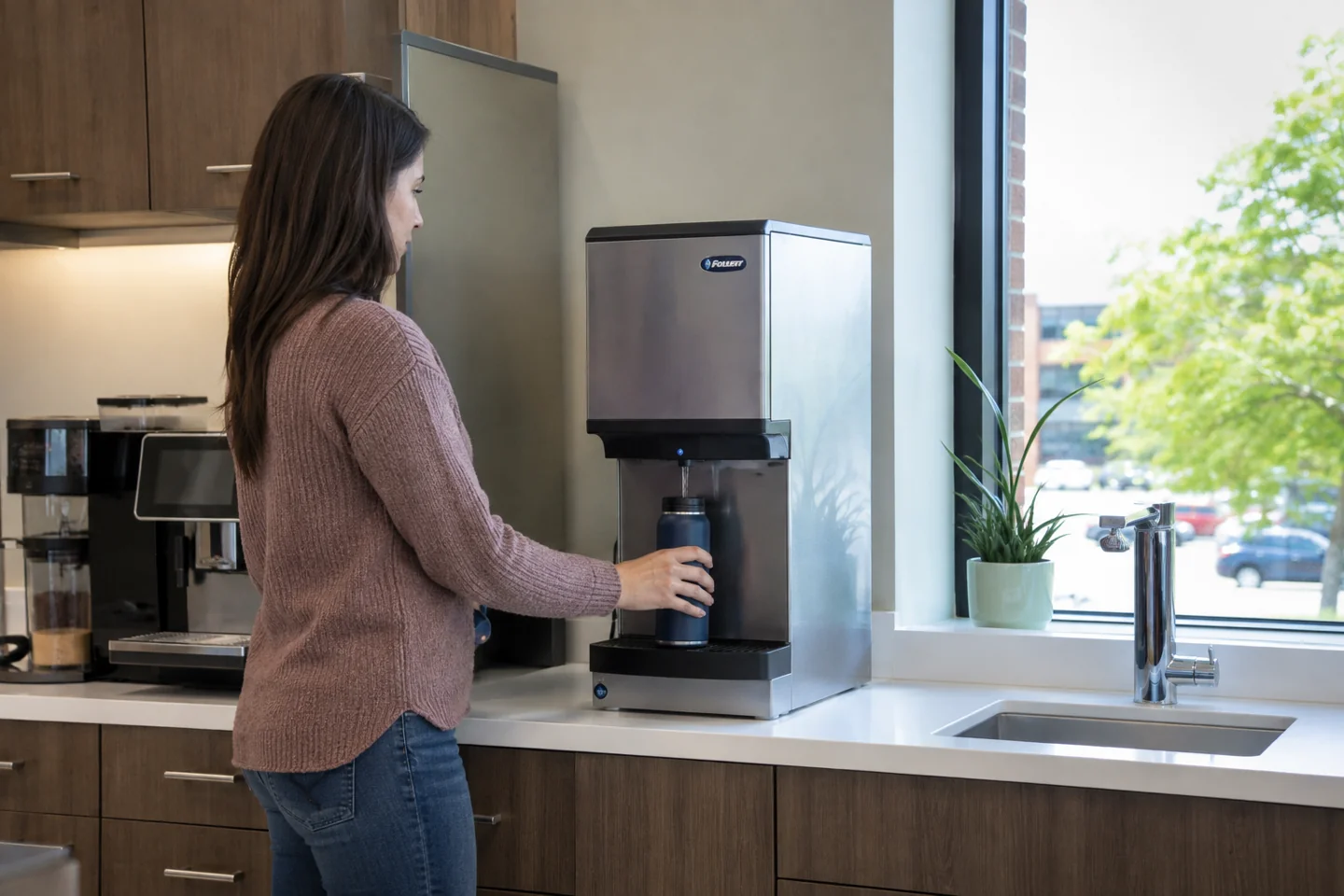 Office break room ice dispenser
